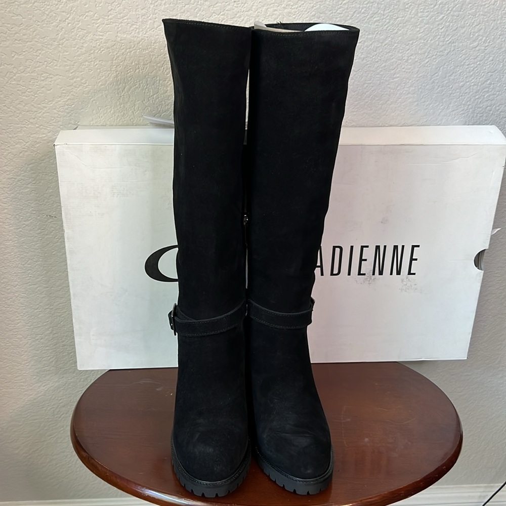 La Canadienne Paul Black Suede Knee Waterproof High Boots Size 5 - Picture 4 of 15